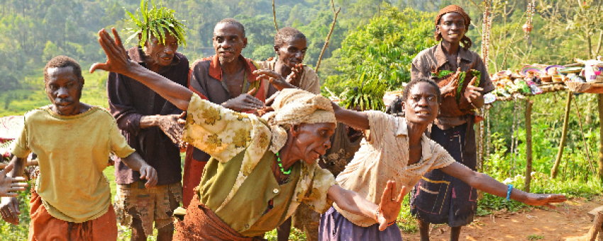 The Batwa people performing for guests - Pamoja Safaris