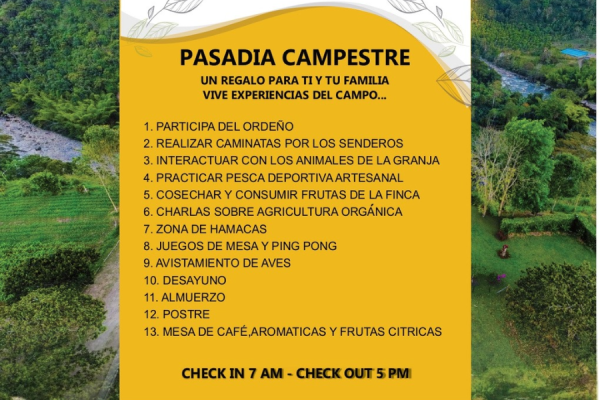 PASADIA CAMPESTRE - HOTEL CAMPESTRE EL TRIUNFO