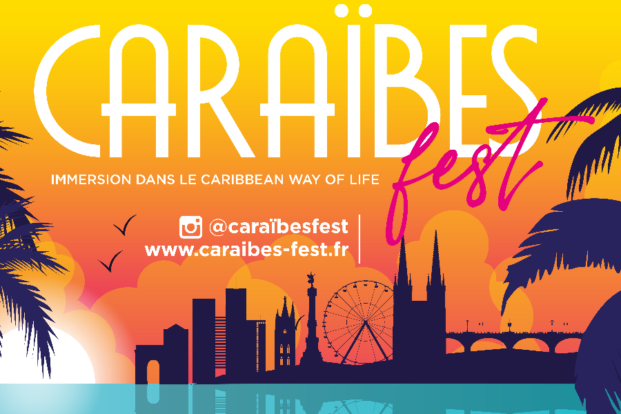 Affiche paysage Caraibes Fest by Mama Sama Bordeaux - Affiche paysage Caraibes Fest by Mama Sama Bordeaux