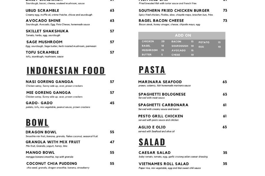 Menu - Menu