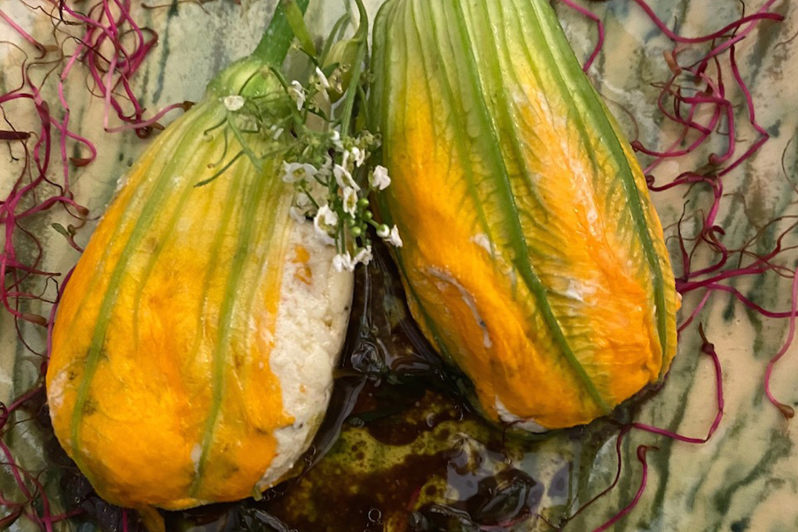 Fleurs de courgette farcies - Maison 1643