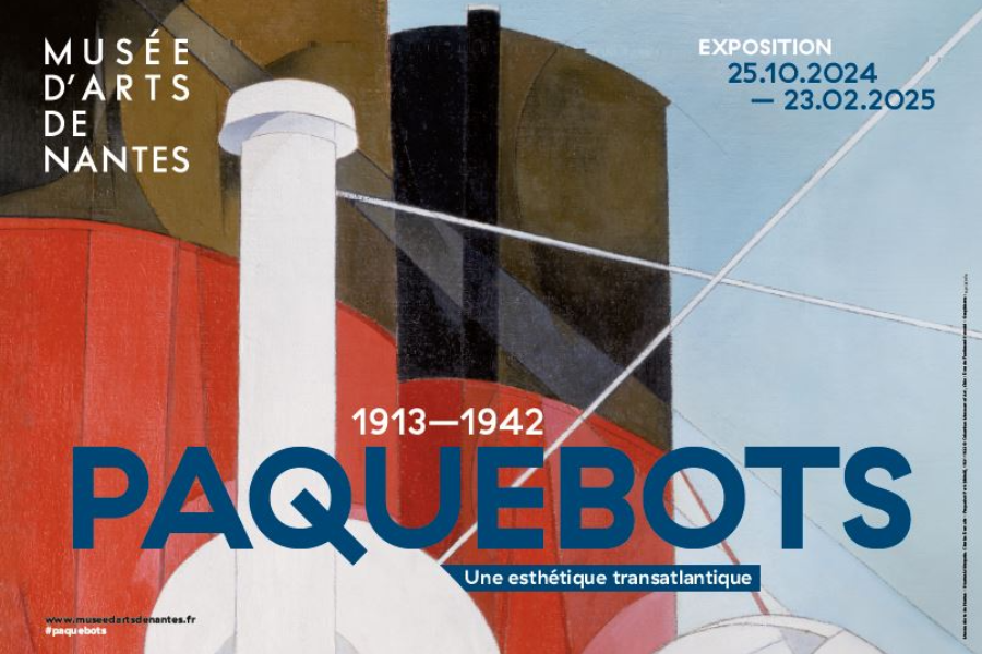 Affiche Exposition Paquebots 1913-1942. Une esthétique transatlantique - Musée d'arts de Nantes