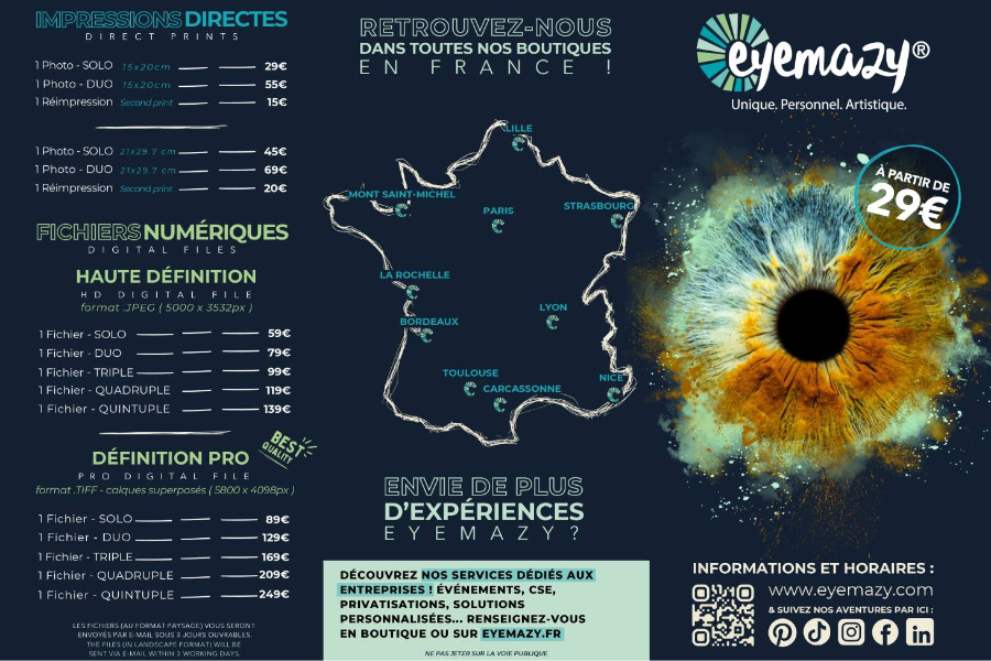 Dépliant tarifs - Eyemazy France