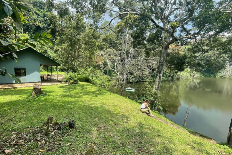 very close to the lake. - lake Nkuruba nature reserve