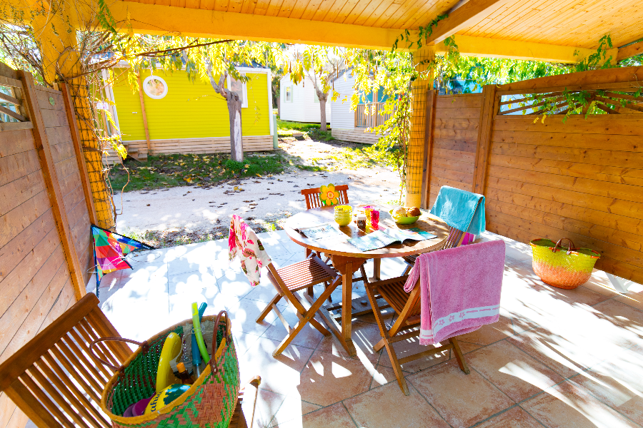 Terrasse couverte - Camping International