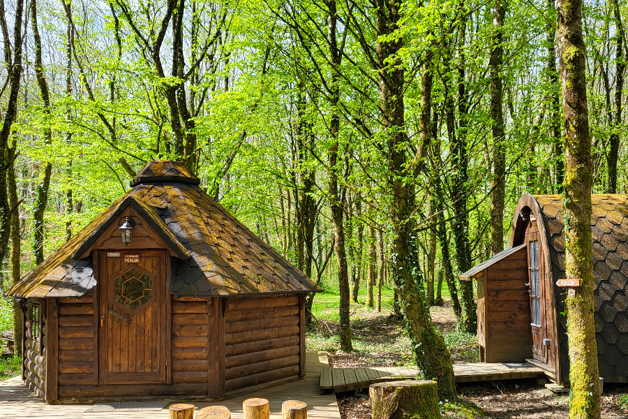 Kota Le siège de Merlin et son sanitaire privatif - Le Domaine Insolite de Brocéliande