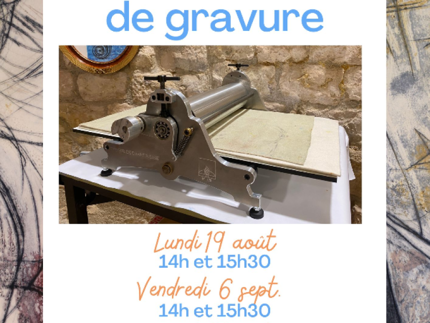 Démonstration de presse à gravure