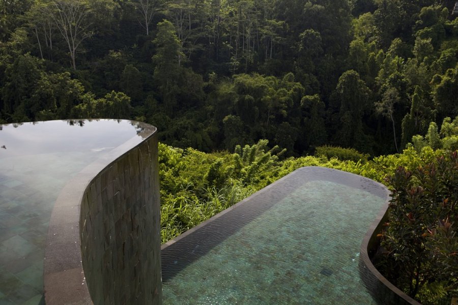 Les piscines superposées au cœur de la jungle à Bali