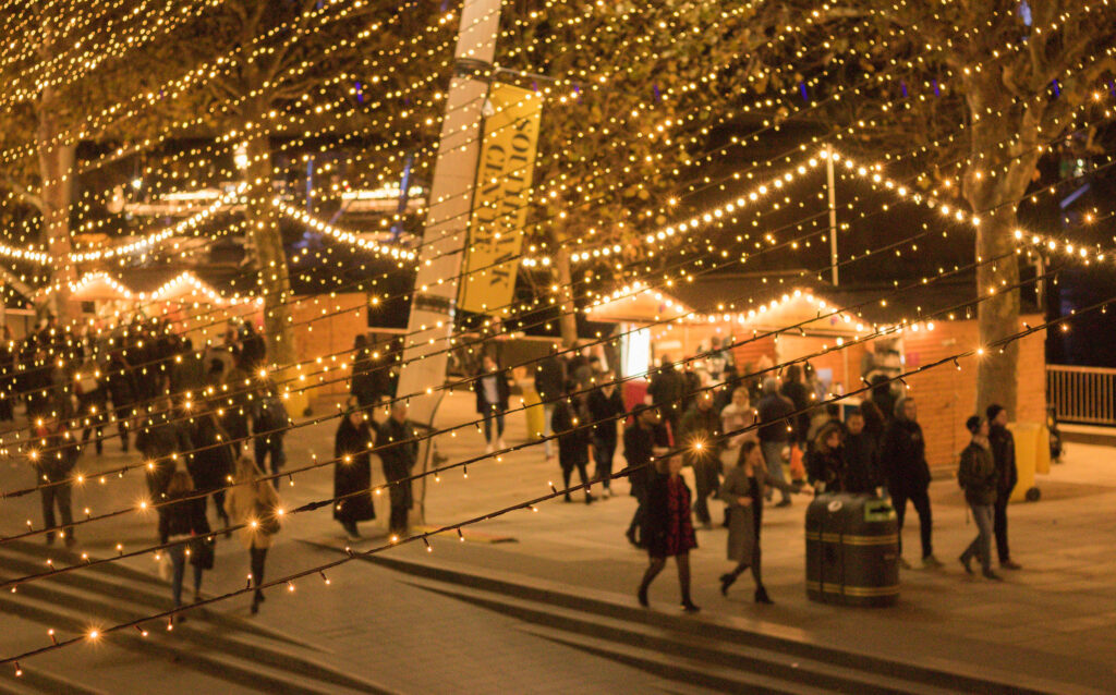 Le quartier de Southbank à Noël