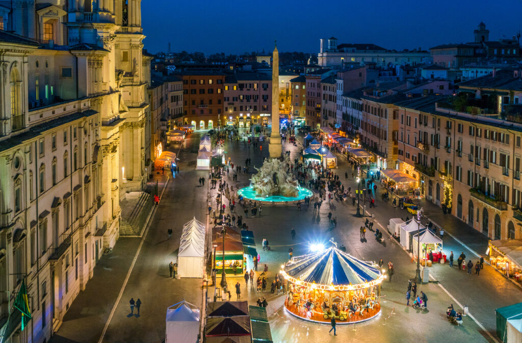 Marché de Noël de la place Navone à Rome