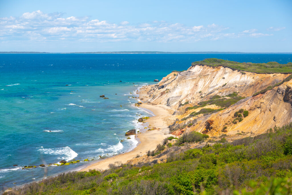 Les spectaculaires falaises de Aquinnah 