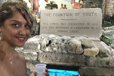 Selfie à la fontaine de Jouvence