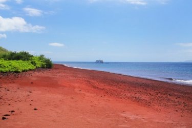 Plage rouge de l'île de Rabida, Galapagos