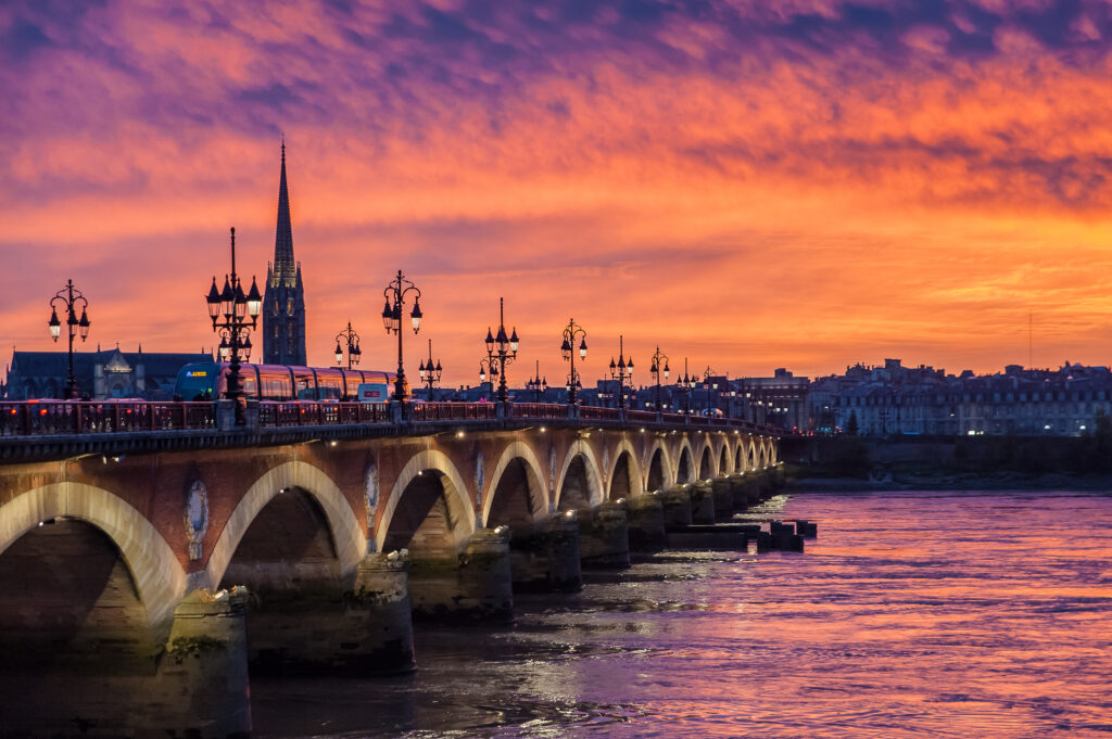 Coucher de soleil sur Bordeaux