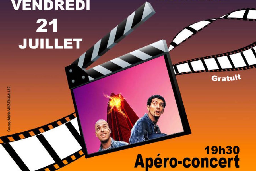 Cinéma en plein air avec  La Tour Montparnasse infernale précédé d'un apéro-concert