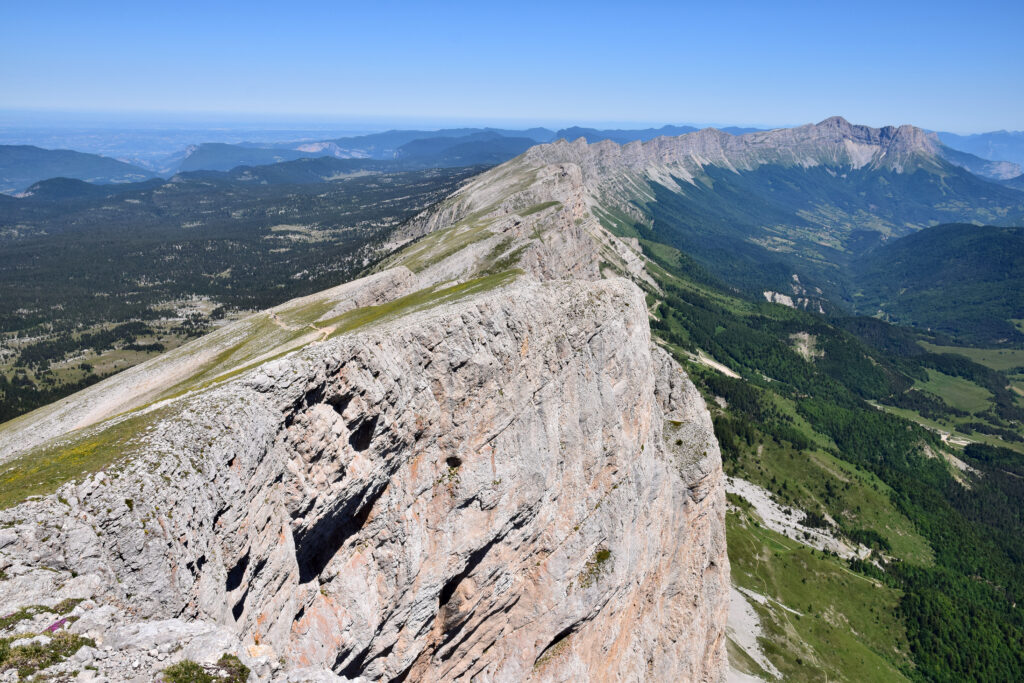 Les crêtes du Vercors, vues depuis le Grand Veymont