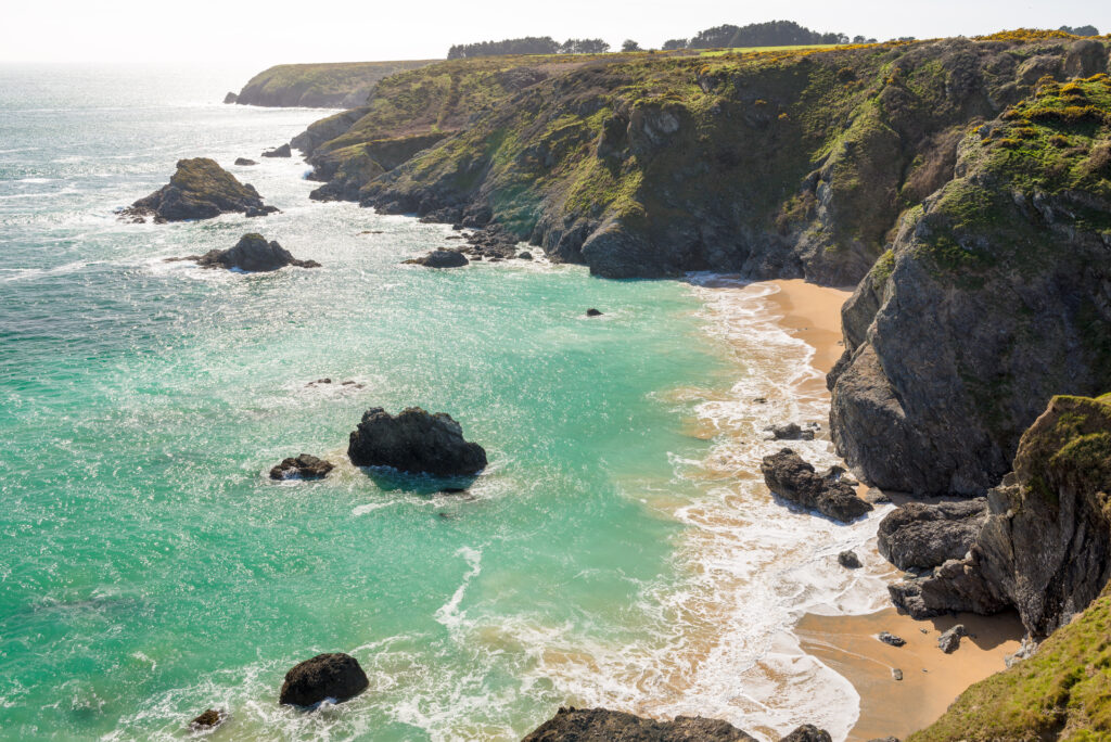 Plage de Dotchot sur la côte sauvage depuis le GR340 - Belle Île en Mer