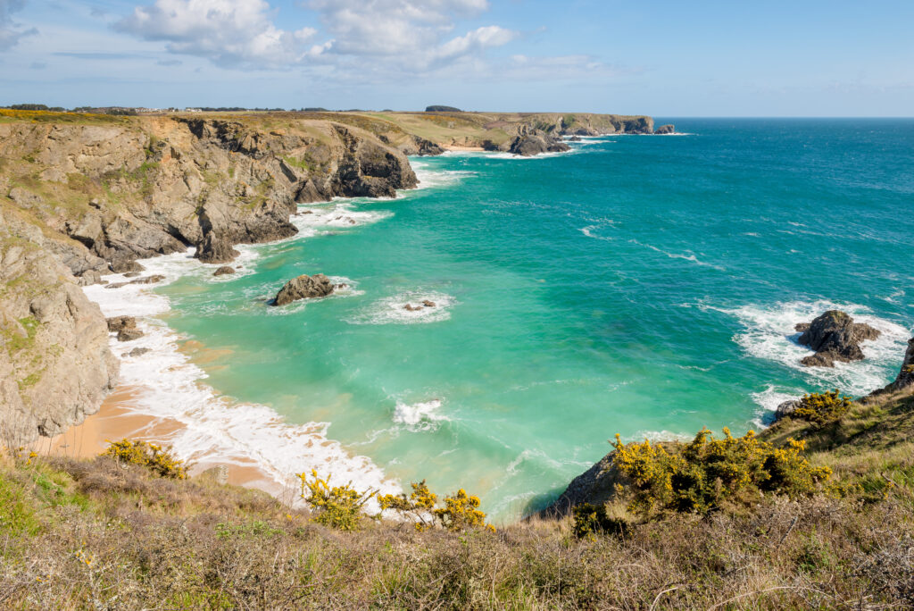 Plage de Dotchot sur la côte sauvage depuis le GR340 - Belle Île en Mer