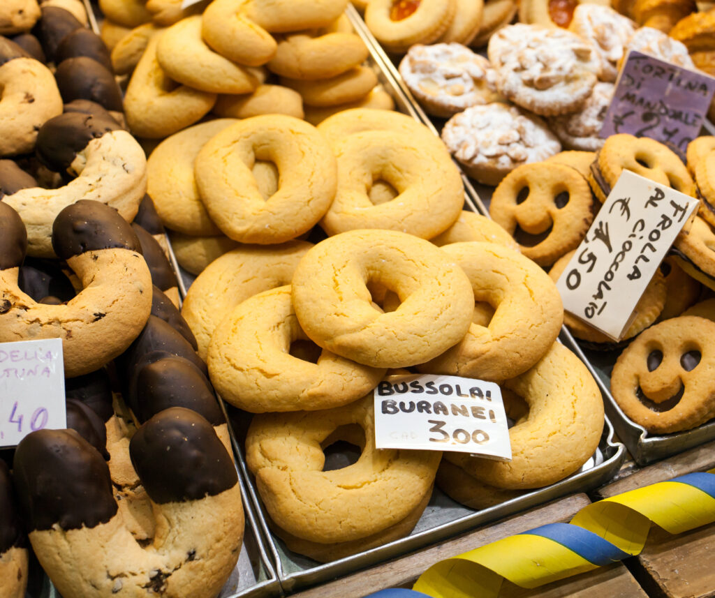 Les bussolai, cookies typiques de Burano 