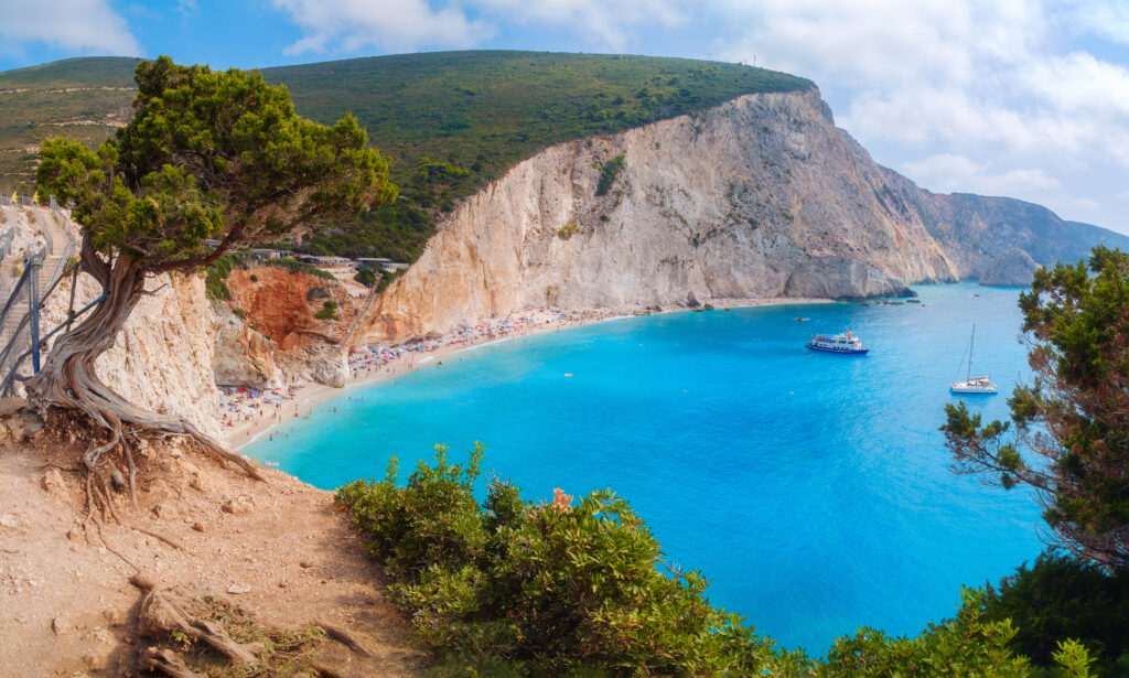 Belle vue sur la plage de Katsiki