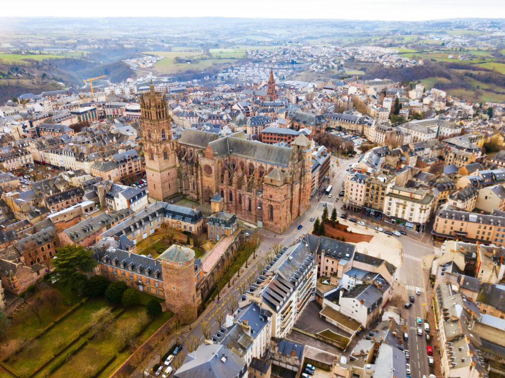 Vue aérienne de Rodez  