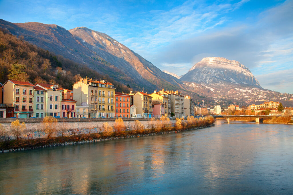 Grenoble au coucher de soleil