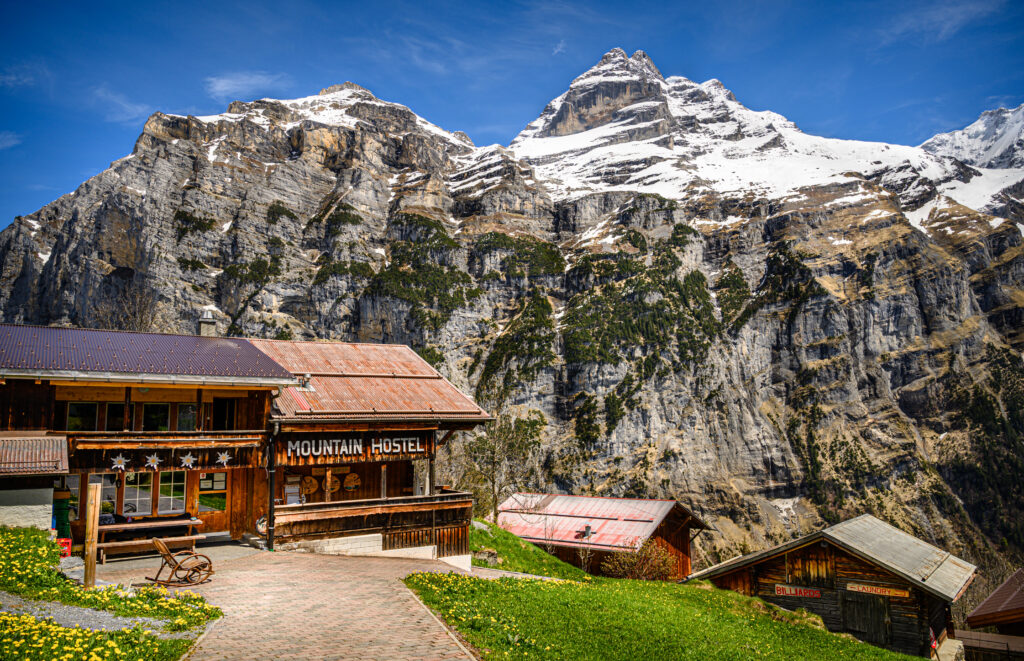 Village de Gimmelwald en Suisse