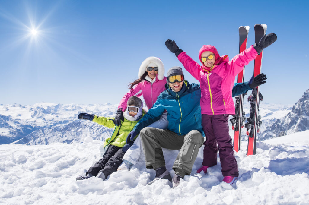 Famille au ski