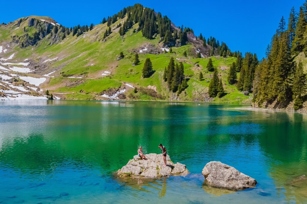 Vue sur le lac de Lioson