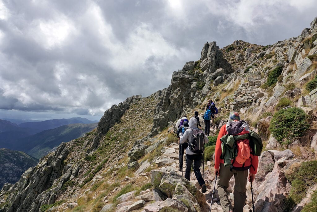 Randonnée sur les crêtes du GR 20 en Corse