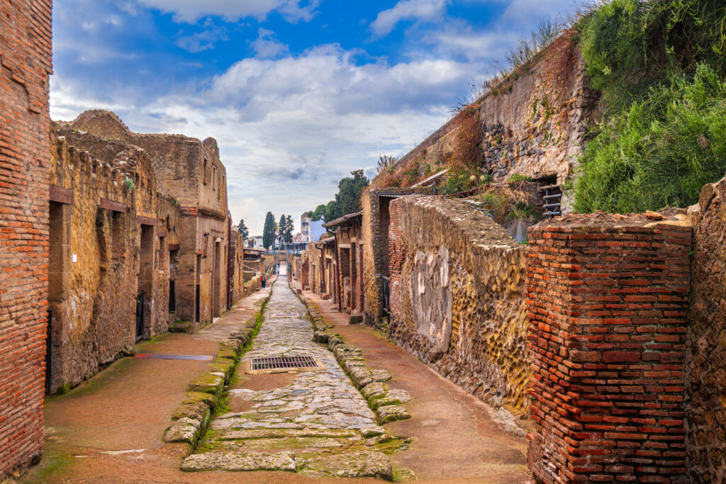 Ruines de Herculanum en Italie à côté de Naples