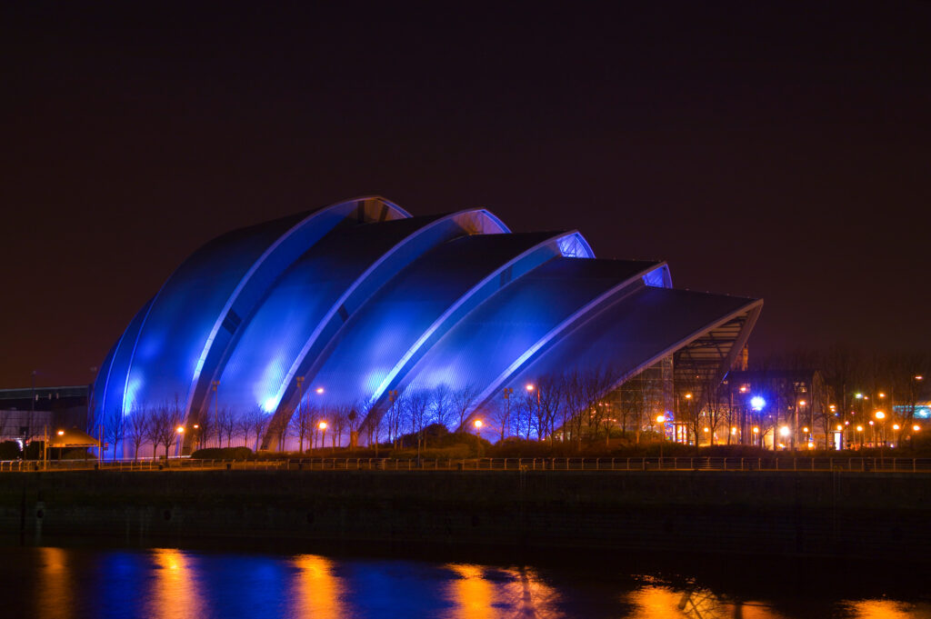 Clyde Auditorium (le Tatou) un auditorium design à Glasgow