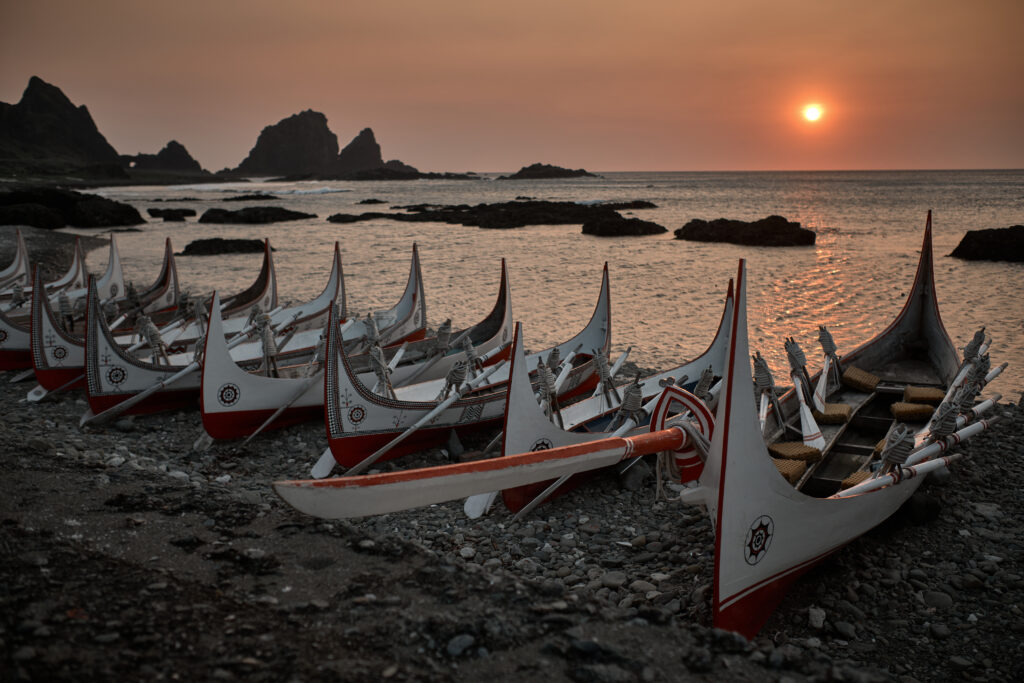 Canoës Tao sur l'île de Lanyu