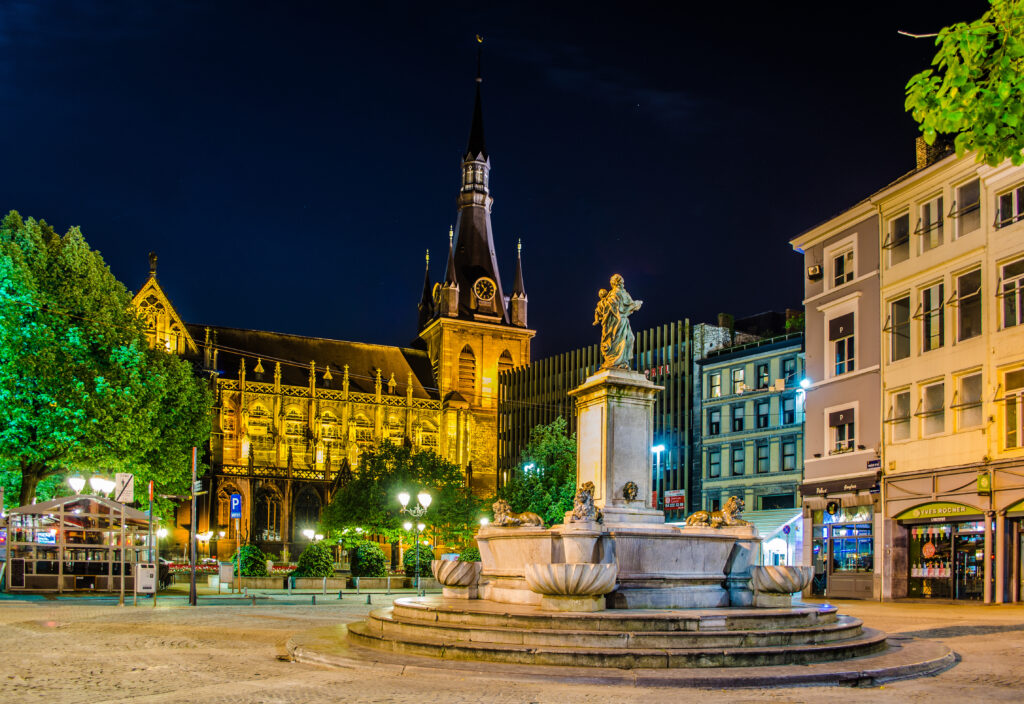 Vue sur la cathédrale Saint-Paul à Liège