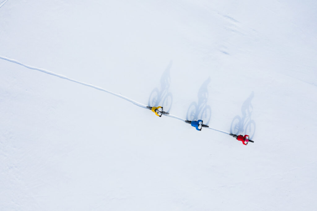 Fat bike sur la neige