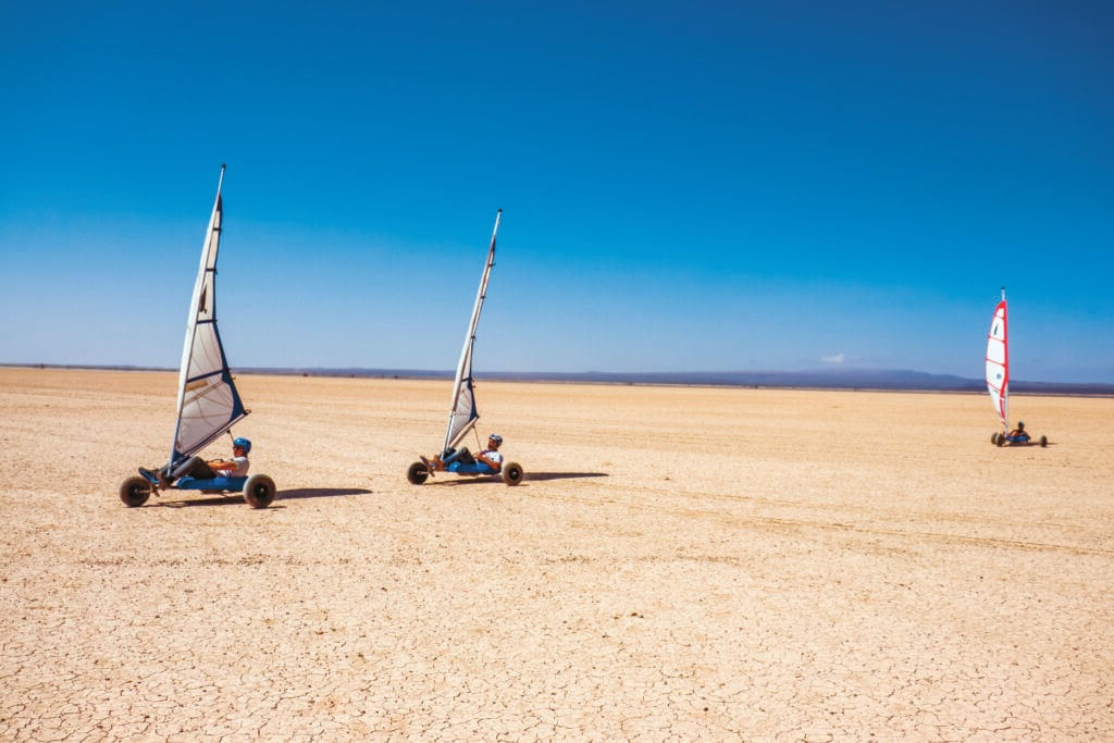 Char à voile. 