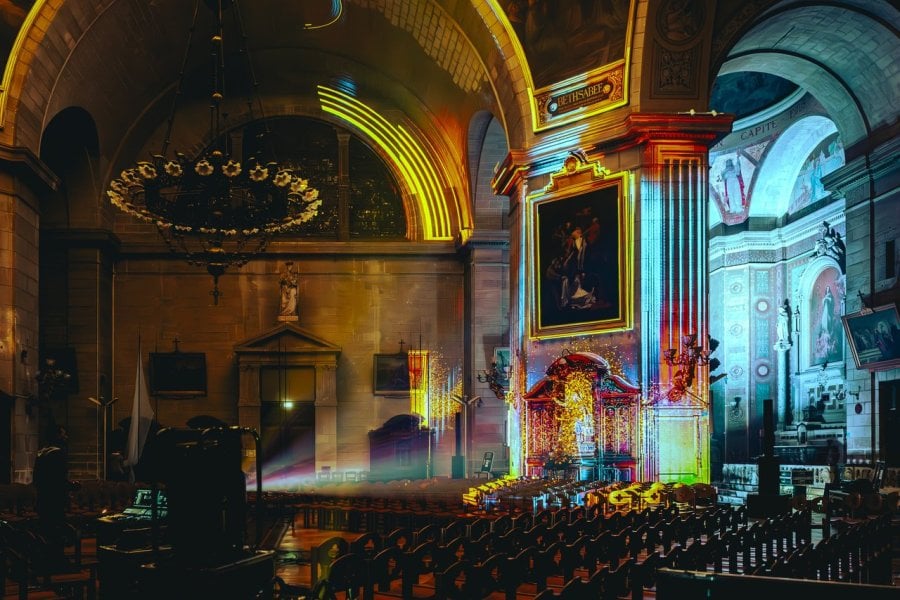 Immersia, spectacle son et lumière à découvrir à l'église Notre-Dame-de-Bon-Port de Nantes