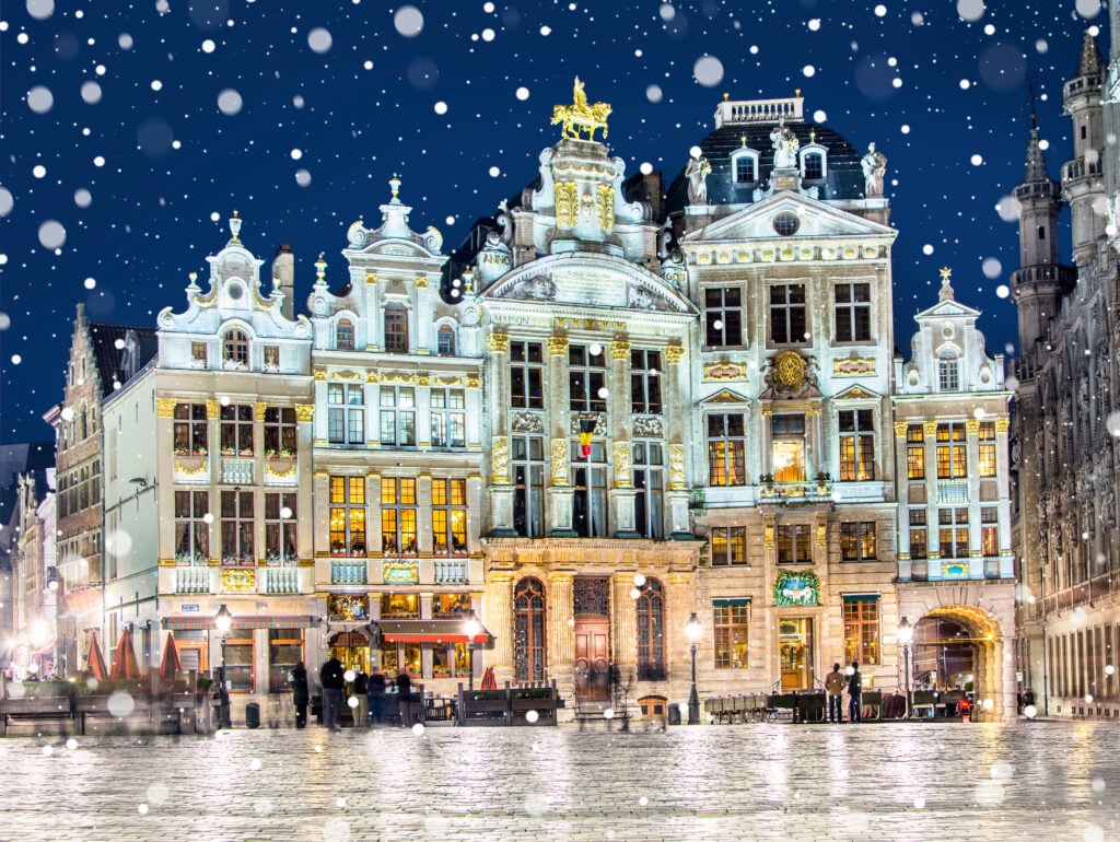 La célèbre Grand-Place de Bruxelles à Noël 