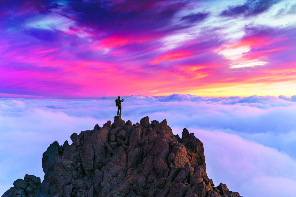 Randonnée au-dessus des nuages. 