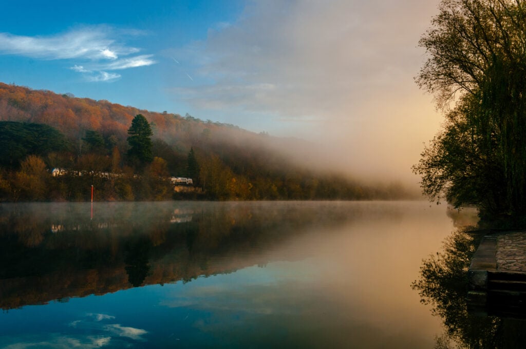 Vue de la rivière depuis Thomery 