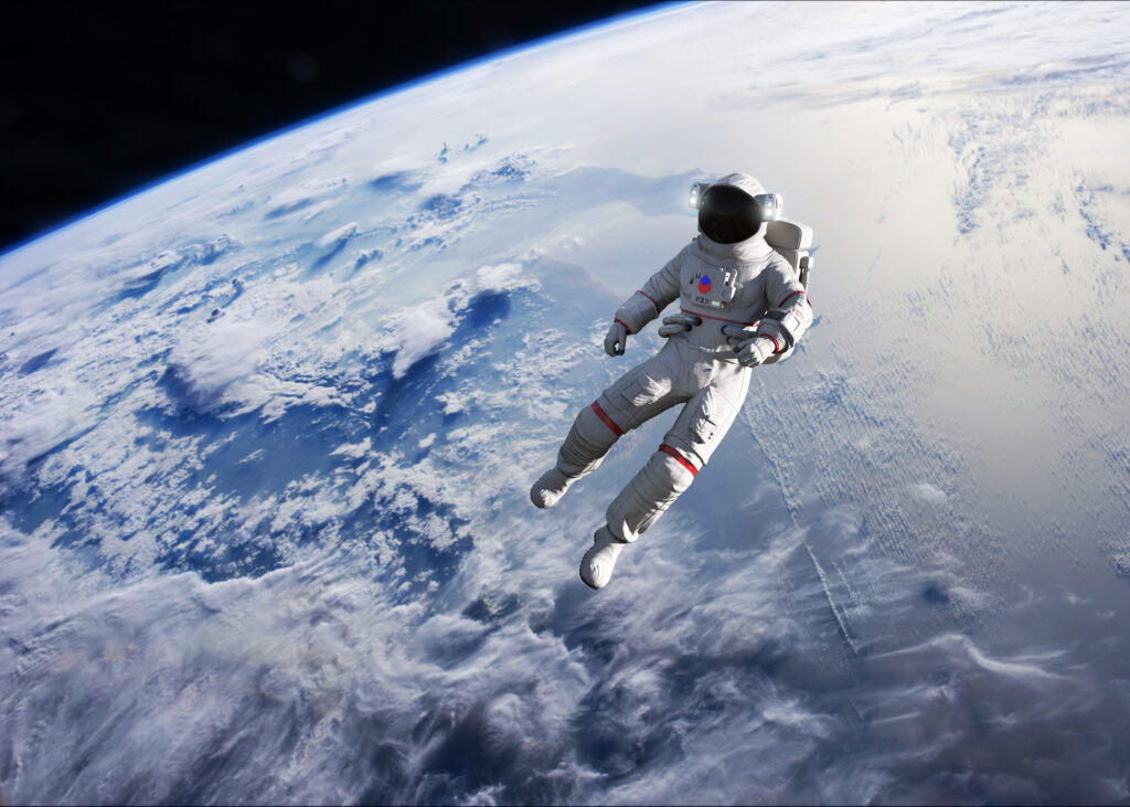 Astronaute dans l'espace - tourisme spatial