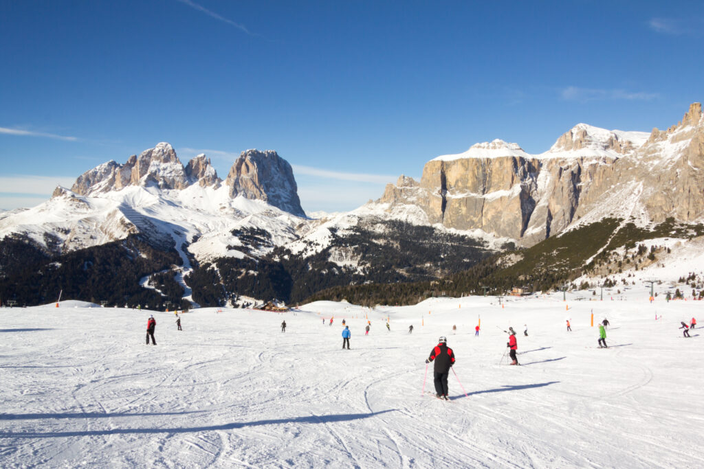 Skieurs à Val Gardena - Gröden