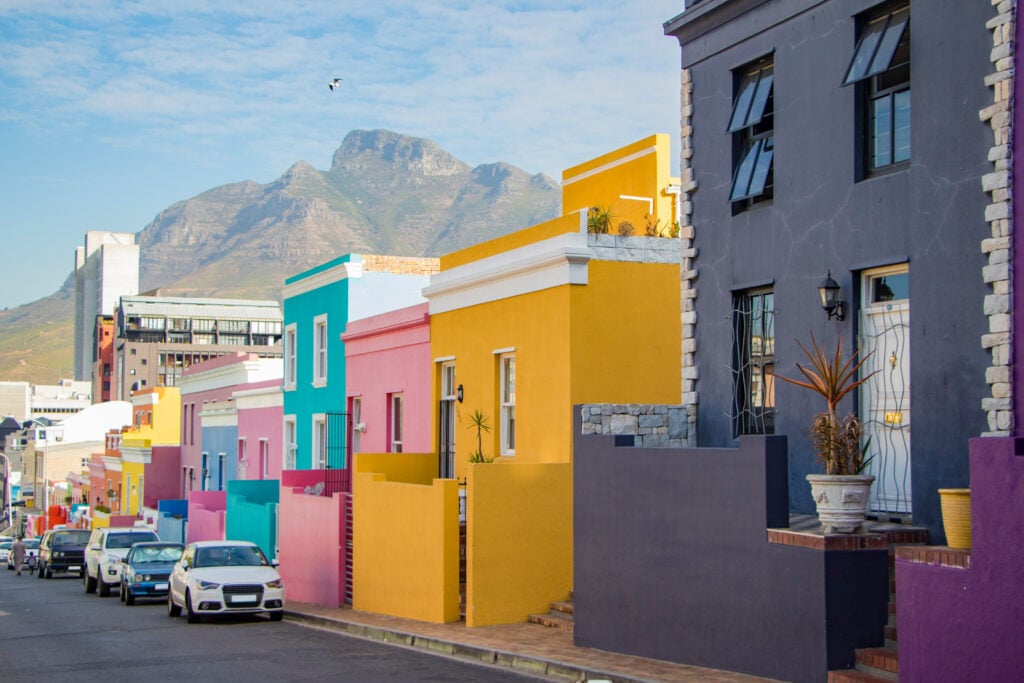 Maisons colorées à Cape Town