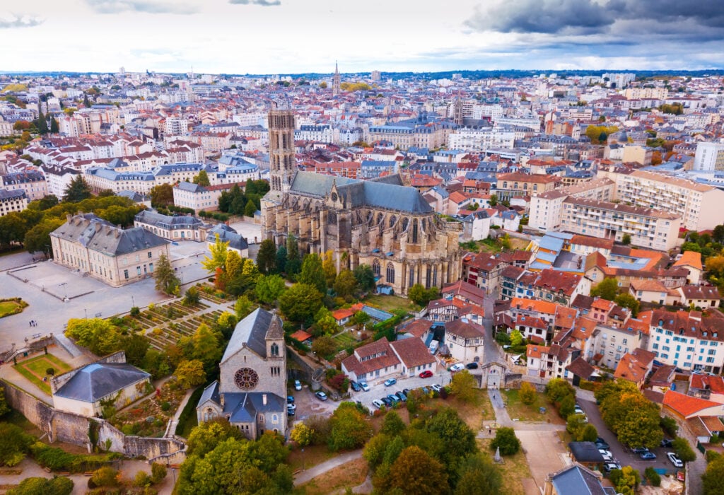 Vue aérienne de Limoges, France 