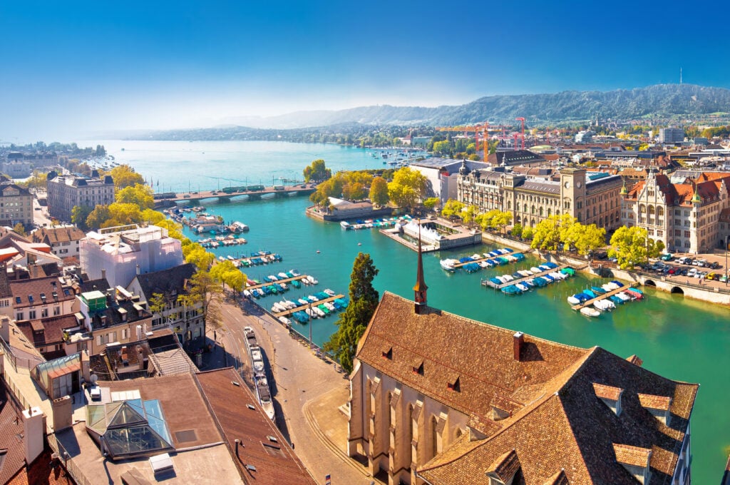 Vue sur le lac de Zurich