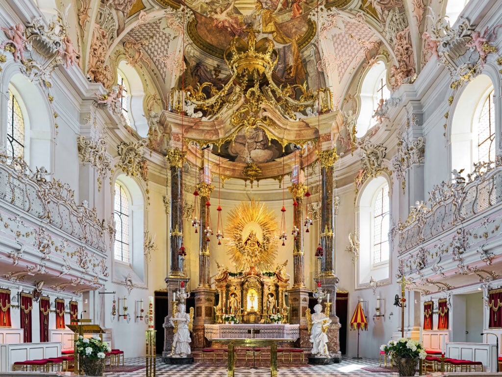 Intérieur de la basilique de Wilten