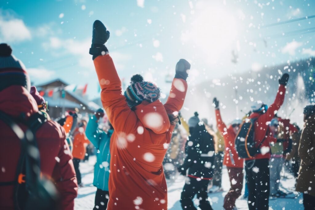 Danser sous le son de DJ's à Val Thorens