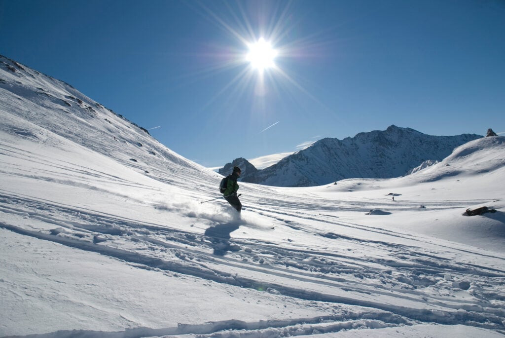 Ski aux Arcs en hiver