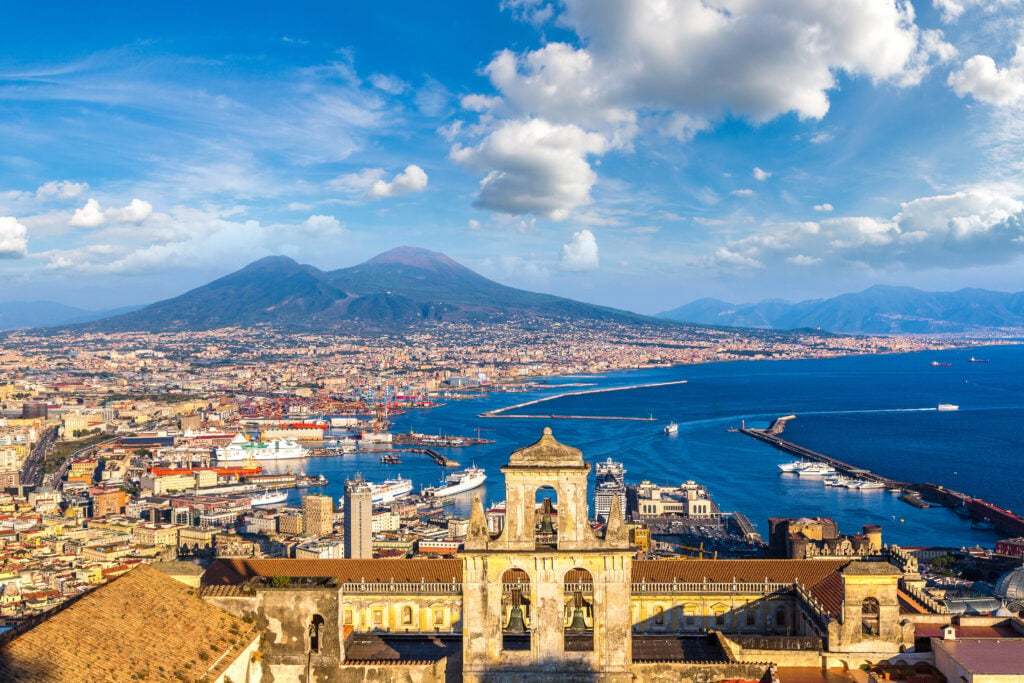 Vue sur la baie de Naples