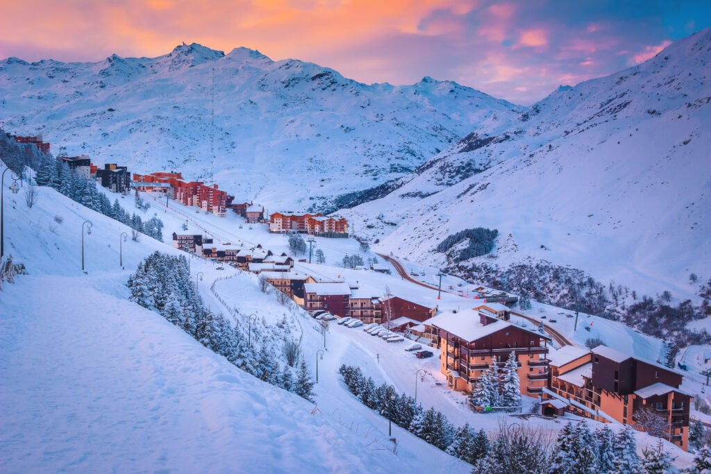 Les Menuires au lever du soleil  